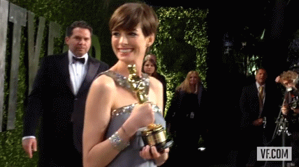 Anne Hathaway Oscar GIF