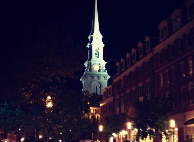 church, night