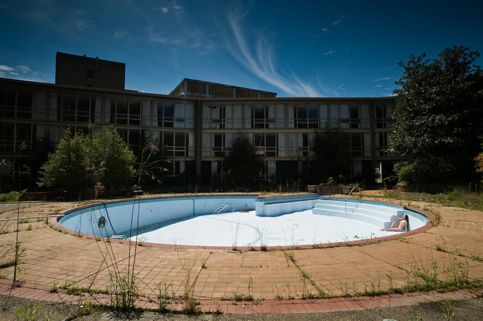 Me, In Dry Swimming Pool, By Petillo